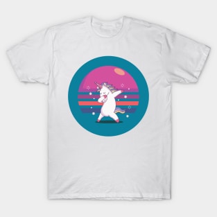 Retro Funny Unicorn Gift Colorful  and Sparkle T-Shirt